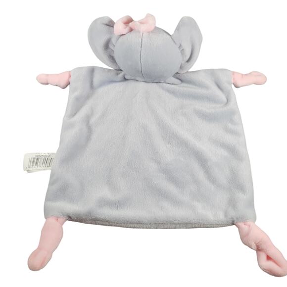 Dan Dee Baby Elephant Lovey Blanket Gray Pink Plush Rattle Security Blanket Toy - Picture 8 of 16